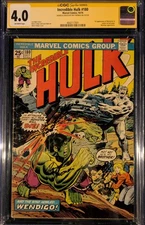 MARVEL INCREDIBLE HULK 180 CGC 4.0 SIGNED & SKETCHED ROY THOMAS SS 1ST WOLVERINE