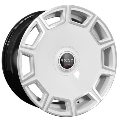 22x9''Koko Kuture Wheels Sicily Custom White with Machined Face Floating Cap Rims