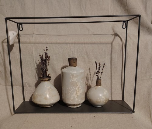 Decorative Metal Framed Shelves Shadowbox Inspired Decor Or Space Saving 4 - Picture 6 of 16