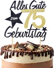 Torten Deko Alles Gute 75 Jahre Happy Birthday Cake Topper Kuchendeko Männer