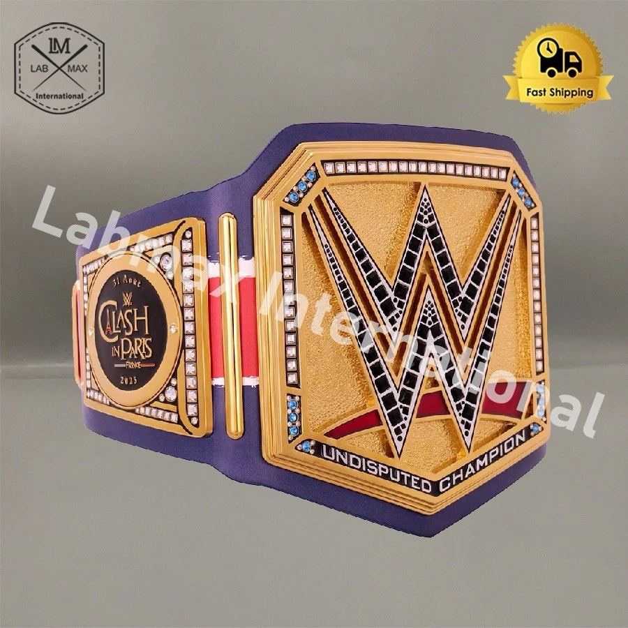 Cinturón Campeonato Universal Clash In Paris Lucha 6mm Diecast Con Bolsa Foto 3 de 4