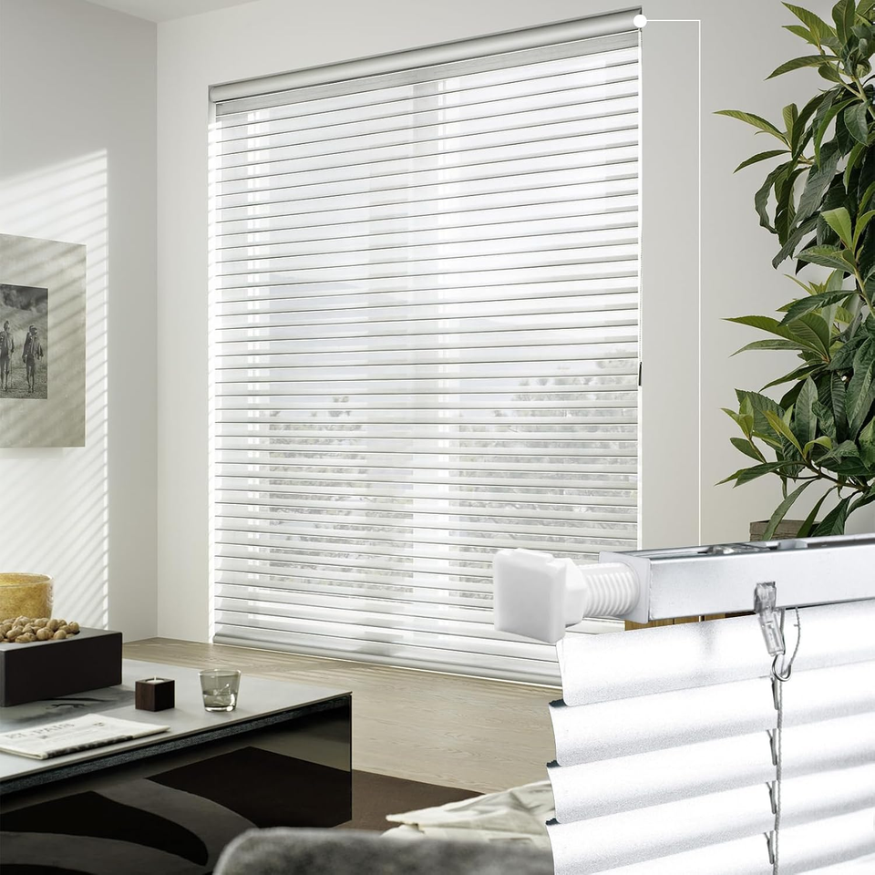 Lockable Blinds No Drill Venetian Blinds for Windows, 4 Pcs Twist-Lock Bracket Roller ...
