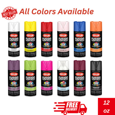Krylon Fusion All-In-One Beach Glass Satin Spray Paint 12oz Multi-Surface NEW