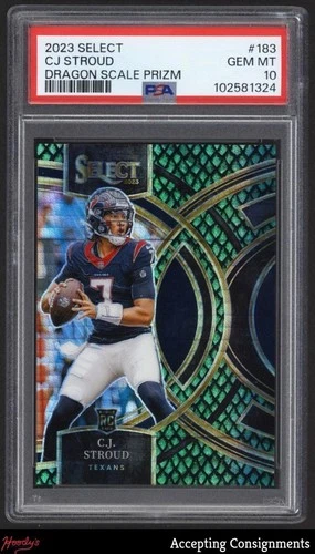 2023 Select Prizm Dragon Scale #183 CJ Stroud RC Rookie 21/70 PREMIER PSA 10
