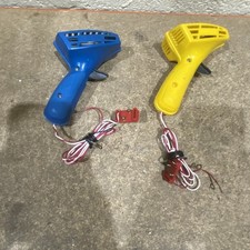 Scalextric Slot Car Controllers Lot of 2 Blue Yellow Vintage