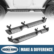 Hooke Road Side Steps Running Boards Nerf Bars Fit 07-18 Jeep Wrangler Jk 4-door