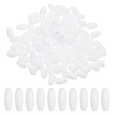 24mm Breakaway Clasps, 100 Set Plastic Bead Barrel Connectors, White
