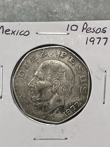 Photo of a 1977 Mexico 10 Pesos (1974-1990) from an eBay listing that sold on Jul 15, 2026