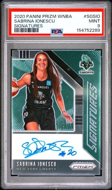 2020 WNBA Prizm Signatures #SGSIO Sabrina Ionescu PSA 9 (RC)