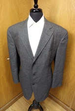 Mens Blazer Sport coat Jacket Daniel Cremieux 46r Gray Fleck 100% Wool N#59
