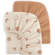 Muslin Crib Sheets 100 Cotton Baby Bed Sheets Soft Breathable Nursery Sheet ...