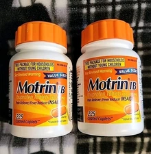 2‑Pack Motrin IB Ibuprofen Tablets – 225ct Each – 200 mg – Exp 2027+ - New