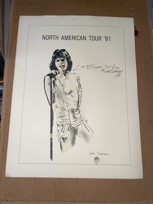 Original Arti Torrance '81 Rolling Stones Concert Tour Poster 1981