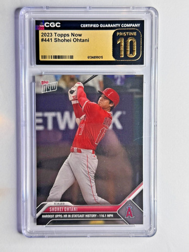 2023 Topps Now Shohei Ohtani #441 CGC Pristine 10 Hardest HR / Statcast History