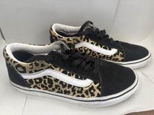 VANS Unisex Leopard Print Sneakers Skate Shoes Juniors 3.5