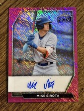 2026 Leaf Metal Baseball Base Auto Mike Sirota Pink Shimmer #BA-MS1 /6