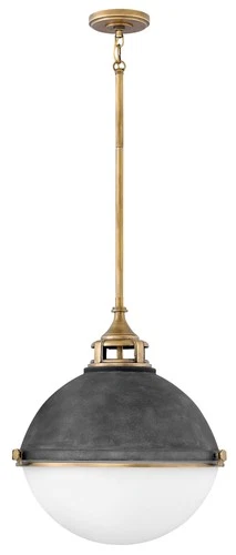 Hinkley Lighting 4835 Fletcher 2 Light 18"W Pendant - Aged Zinc - Picture 3 of 3