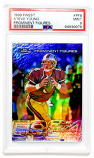 1999 Topps Finest Prominent Figures Steve Young /5084 PSA 9