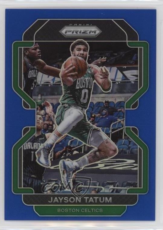 2021-22 Panini Prizm Blue Prizm 131/199 Jayson Tatum #13 0b4t