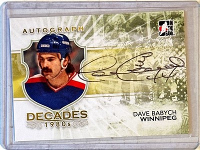 Dave Babych 2010-11 In the Game Decades 1980s Auto #A-DBA Winnipeg