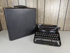 Antique 1930s Remington Noiseless Portable Typewriter with Original Case Key thumbnail