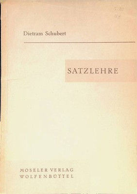 Satzlehre. Schubert, Dietram: