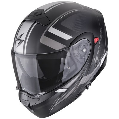 Scorpion Exo-930 Evo Klapphelm Ardens Matt-Schwarz / Silber Pinlock Sonnenvisier