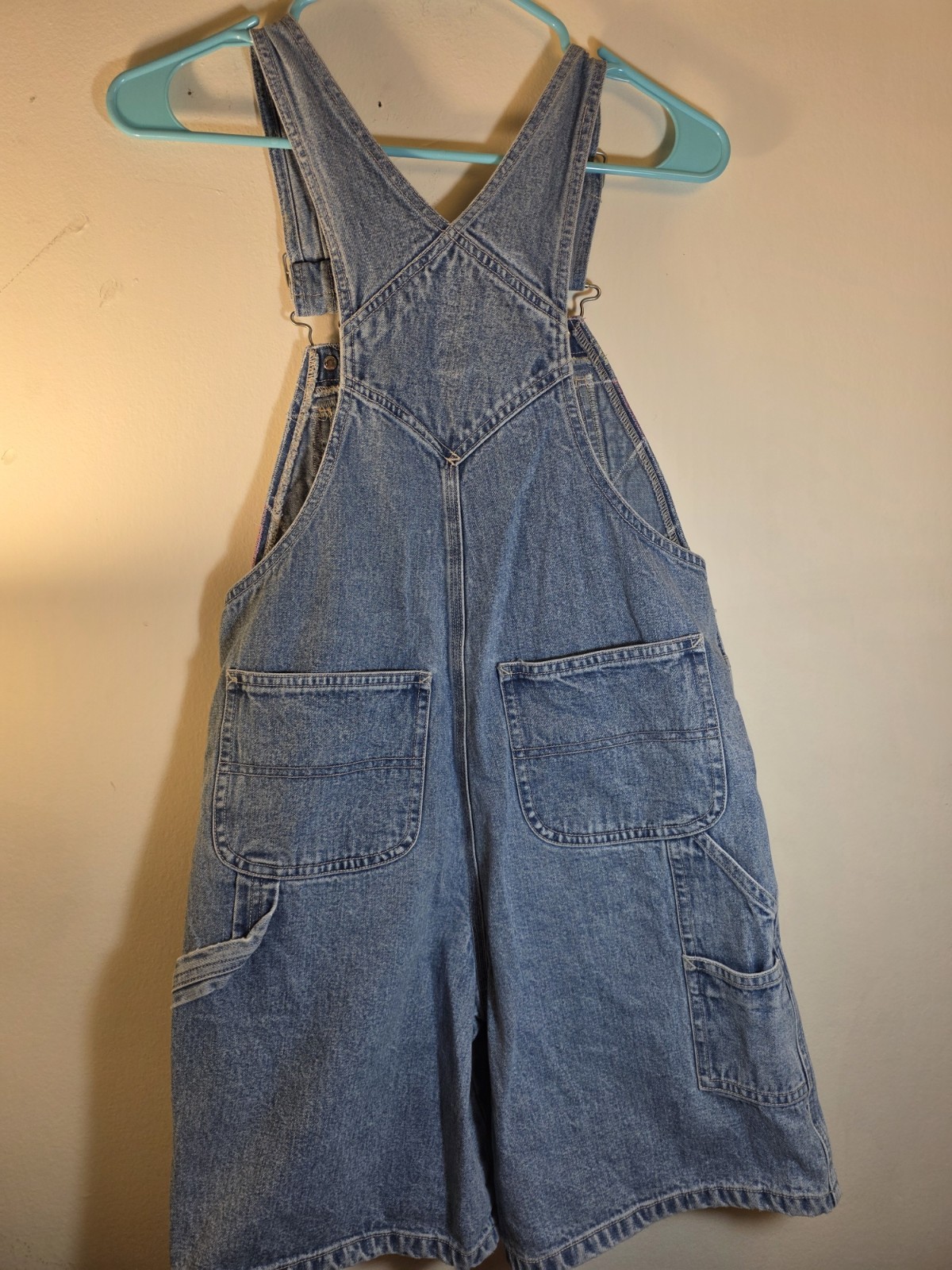 Gap Overalls, Patchwork, Vtg- XL Multicolored Jun… - image 4