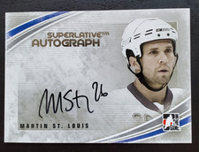 2010-11 In The Game Superlative Martin St. Louis Superlative Auto Silver 1/40