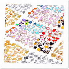 150 Silver Enamel Jewelry Charms for Making Accessories
