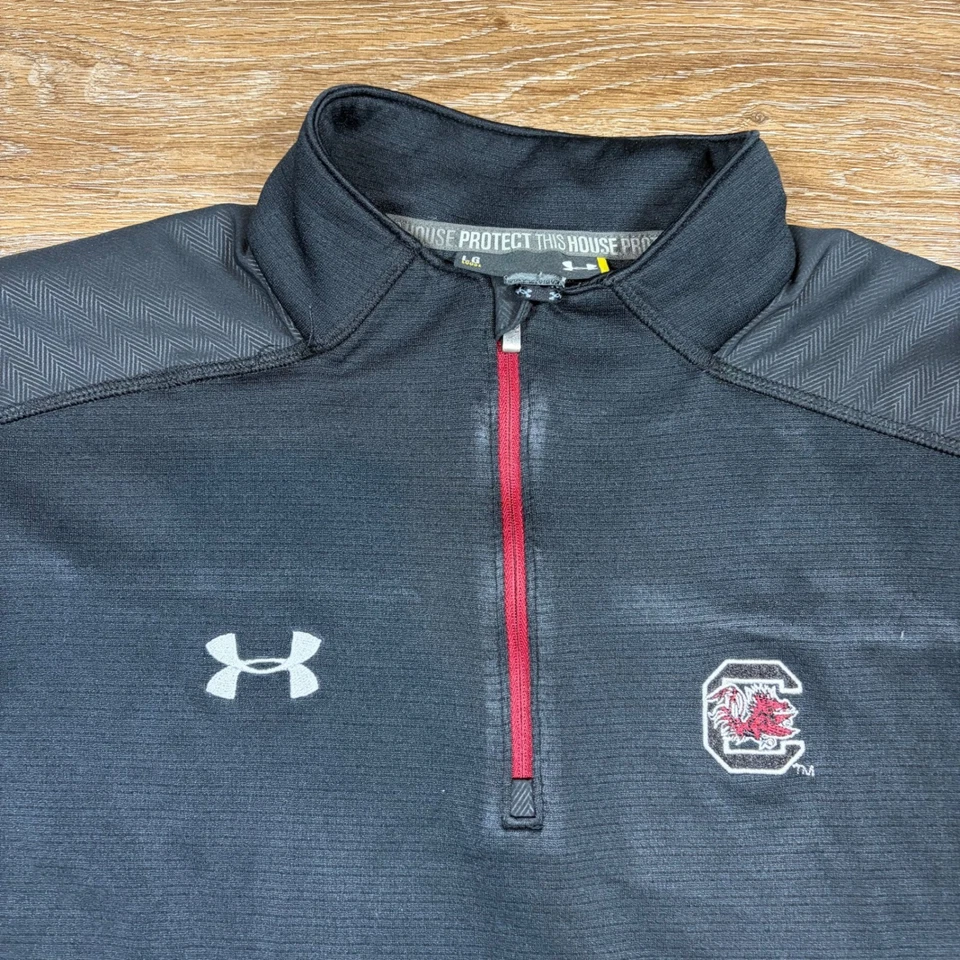 Under Armour Pullover Men's L South Carolina Gamecocks Loose Fit Black Red - Image 3 of 4