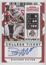 2020 Panini Contenders Draft Picks College Ticket Binjimen Victor #324 Auto 1ew5