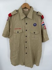 Boy Scouts of America Men  s Uniform Shirt Cotton Blend Short Sleeve Size XL