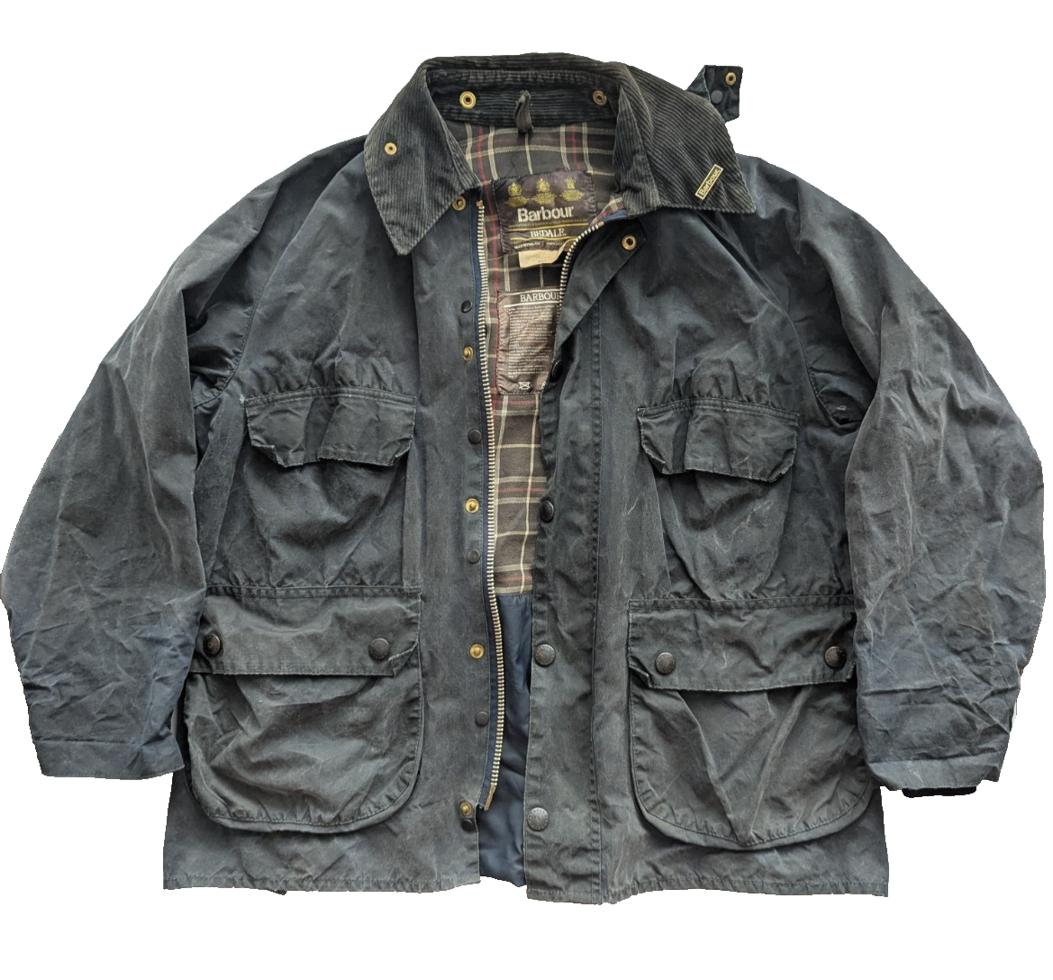 ジャケット・アウター BARBOUR BEDALE FLAP POCKET NAVY SIZE:40 Barbour Bedale Wax Jacket Navy