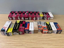 Lot of 24 Vintage Tubes in Boxes Vacuum Sylvania RCA Lindal GE Westinghouse