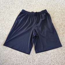 Champion Men's Black Athletic Shorts Drawstring Elastic Waist M 9" Inseam