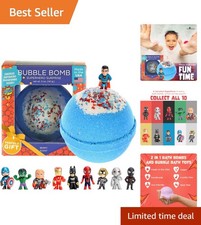 Surprise Bath Bombs for Boys Girls with Colorful Bubbles and Toys Inside