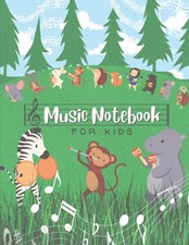 Music Notebook for Kids  Blank Sheet Music  Wide Staff  6 Staves Per Page  M