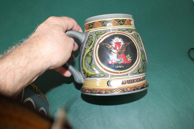 1993 ANHEUSER BUSCH STEIN HISTORICAL  A & EAGLE SERIES THE 1890 EDITION # 17512-