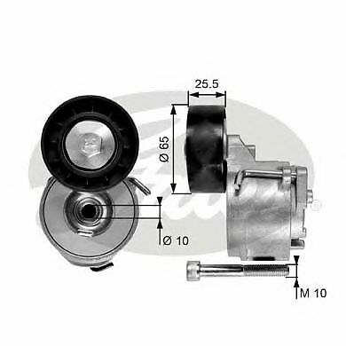 GATES V-RIB BELT TENSION PULLEY for FIAT CROMA 1.9D Multijet 2005->on - Picture 2 of 8