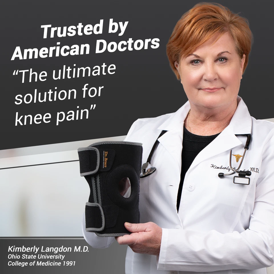 Rodillera DR. BRACE Elite con estabilizadores laterales y almohadilla de gel rótula  Foto 2 de 4