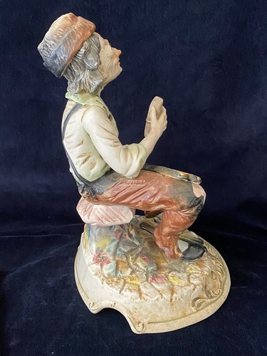 Vintage Capodimonte Porzellanfigur Made Italy Hobo alter Mann - Bild 4 von 16