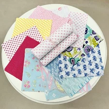 100 Mix Charm Pack Cotton Squares Patchwork Quilting Fabric Bundle Scraps Lot