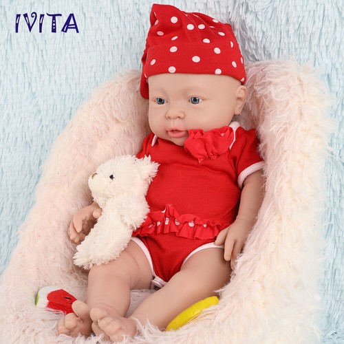Muñeca bebé renacido de 16" realista niña recién nacida cuerpo completo juguete de silicona para niños pequeños - Imagen 6 de 12