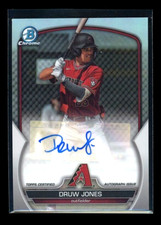 DRUW JONES 2023 BOWMAN CHROME REFRACTOR VARIATION AUTO /99 RC #BDC4