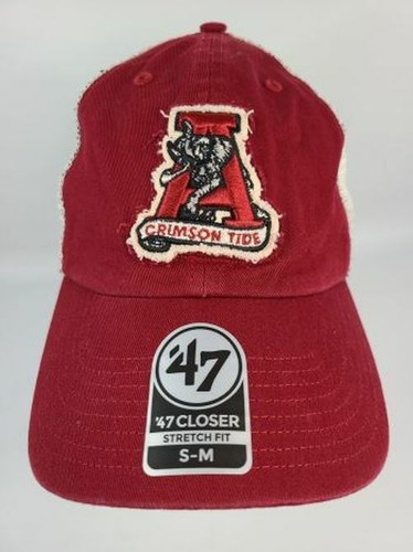 Alabama Crimson Tide NCAA Kappe 47 Verschluss Stretch-Passform Netzrücken purpurrot steinfarben neu mit Etikett - Bild 2 von 19