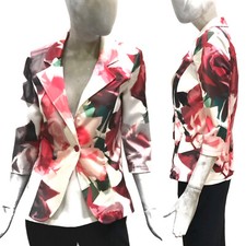 Maidoma Giacca Donna Blazer Fantasia Floreale Jacket Casual Elegante Cappotto