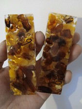 129.AMBER SCALES FOR KNIFE HANDLE. SCALES.KNIFE HANDLE MATERIAL(NATURAL).