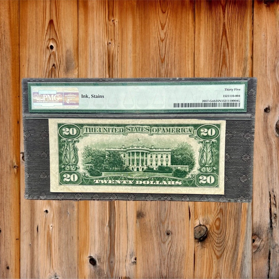 1934C $20 FEDERAL RESERVE NOTE CHICAGO PMG-35 FR#2057-Gnb NEW BACK (GB BLOCK) - Image 2 of 2