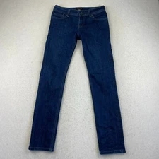 Vigoss Jeans Womens 7 Classic Slim Straight Leg Dark Wash Denim Low Rise Blue